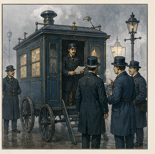 Officials attending a mobile weather tribunal