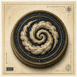 Embossed spiral cloud bureau seal