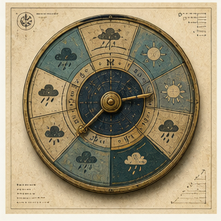 Circular brass calibration wheel