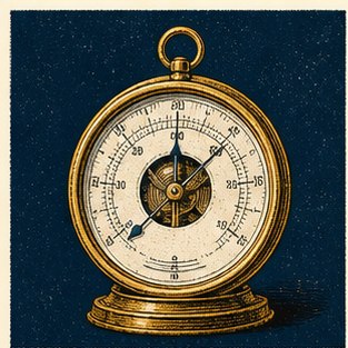 Brass bureau barometer