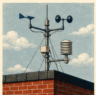 Rooftop weather mast