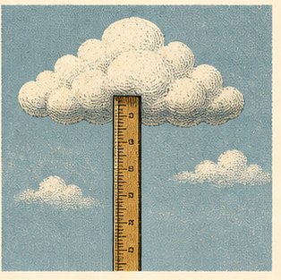 Cloud measured with ruler